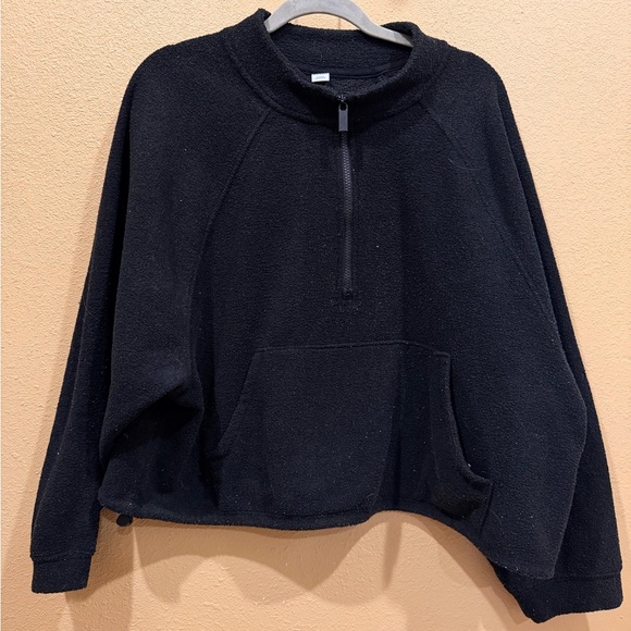 Old Navy Tops - Old Navy Black Half-Zip Fleece Pullover